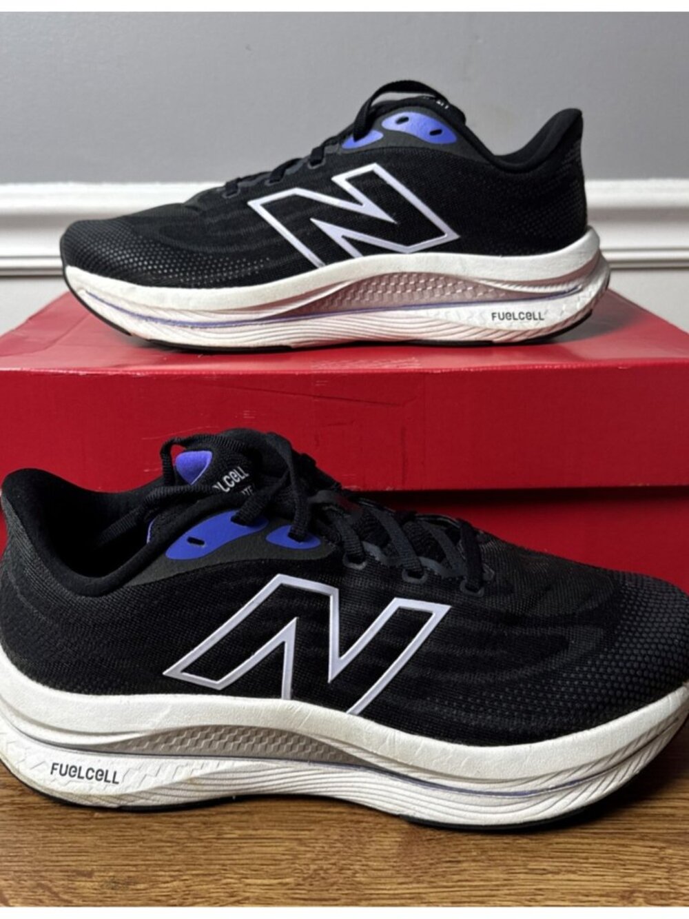 New Balance FuelCell Walker Elite Women’s Size 8.5 Extra Wide (2E) Black Blue